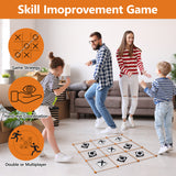 MALLMALL6 Giant Tic Tac Toe Game Spring Outdoor, 4Ft X 4Ft No Assembly Wooden Toss Indoor Game with 10 Widen Weighted Bean Bag, Large Yard Backyard Lawn Carnival Camping Toss Across for Family Adults
