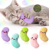 MALLMALL6 5Pcs Easter Jelly Beans Candy Catnip Toys Gift for Indoor Cat, Colorful Sugar Catmint Interactive Toy, Soft Cute Plush Pet Presents Supplies Gift for Cat Lover, Kitten Teething Chew Kick Set