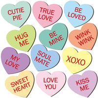 MALLMALL6 36Pcs Valentine's Day Fridge Magnets, Sweet Candy Heart Refrigerator Magnetic Sticker Decor with HUG ME XOXO for Valentines Wedding Cruise Party Supplies Home Kitchen Office Locker Mailbox