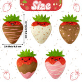 MALLMALL6 Catnip Toys for Cat - 5Pcs Strawberry Chocolate Crinkle Paper Sound Catmint Toy Gift for Indoor Kitten, Teething Chew Kick Interactive Kitty Supplies, Soft Candy Pet Present for Kitten Lover