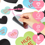 MALLMALL6 48Pcs Valentine's Day Fridge Magnets Unique Valentines Refrigerator Decor Sweet Heart Magnetic Sticker with XOXO for Valentine's Day Party Home Kitchen Office Locker Mailbox Supplies