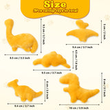 MALLMALL6 5Pcs Dino Nuggets Catnip Toys Gift for Cat, Indoor Cat Chew Bite Kick Plush Golden Dinosaur Catmint Pet Toys for Cat Lover Gifts, Cute Interactive Cat Toy for Pet Presents