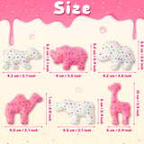MALLMALL6 5Pcs Frosted Animal Cookie Catnip Crinkle Paper Sound Toys Gift for Cat, Catmint Teething Chew Kick Interactive Toy for Indoor Cats, Soft Plush Candy Pet Presents Supplies for Kitten Lover