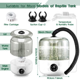 MALLMALL6 Reptile Fogger with Constant Humidity Controller & Timing, 3L Top-Fill Terrarium Humidifier with Humidistat, Smart Touch Screen Adjustable Fogger Mister Tank for Reptiles Amphibians Herps