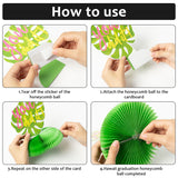 MALLMALL6 9Pcs Hawaii Grad Honeycomb Centerpieces Congrats Graduation Photo Booth Props Class of 2023 Party Supplies Decorations, Table Topper Decor with Palm Leaves, Graduation Caps for Graduates