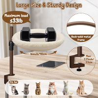 MALLMALL6 Cat Desk Bed - 360° Rotation & Adjustable Height Indoor Kitten Hammock Perch with Removable Washable Cover, Soft Breathable Pet Sleep Nest for Home Office Desks Gaming Table Supports 33 lbs