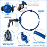 MALLMALL6 Adjustable 360°Dog Washing Hose Attachment with Pet Grooming Glove & 2 100cc Soap Dispenser, Foldable Foam Nozzle Sprayer with 4 Faucet Connectors & 8.2Ft Puppy Washer Hose for Showering