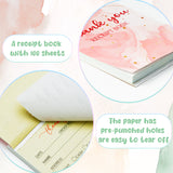 MALLMALL6 9Pcs Thank You Receipt Book Set for Small Businesses, Carbonless Books in 2 Part Duplicate Invoices Sales Orders Purchase Orders Watercolor Cover White Yellow 50 Sets 100 Sheets Per Book
