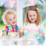 MALLMALL6 57Pcs Nano Tape Bubble DIY Craft Kit for Kids, Double Sided Tape Plastic Bubbles Balloon, Magic Nano Tape Elastic Bubble DIY Toys Party Favors Game for Girls Boys Kids Adults (13 Feet)