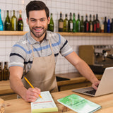 MALLMALL6 3Pcs Thank You Receipt Book Set for Small Businesses, Carbonless Books in 2 Part Duplicate Invoices Sales Orders Purchase Orders Watercolor Cover White Yellow 50 Sets 100 Sheets Per Book