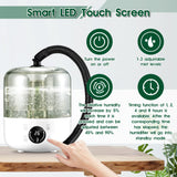 MALLMALL6 Reptile Fogger with Constant Humidity Controller & Timing, 3L Top-Fill Terrarium Humidifier with Humidistat, Smart Touch Screen Adjustable Fogger Mister Tank for Reptiles Amphibians Herps