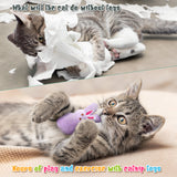 MALLMALL6 5Pcs Easter Bunny Catnip Toys Gift for Cat Lover, Colorful Rabbit with Carrot Pattern Catmint Interactive Toy for Indoor Cats, Soft Plush Pet Presents Supplies, Kitten Teething Chew Kick Set