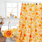 MALLMALL6 12Pcs Fall Shower Curtain Hooks Thanksgiving Plant Decorative Metal Rustproof Bathroom Pendants Autumn Decor Accessories with Maple Leaf Pumpkins Pinecones Sunflower Corn Curtains Rings