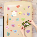 MALLMALL6 48Pcs Valentine's Day Fridge Magnets Unique Valentines Refrigerator Decor Sweet Heart Magnetic Sticker with XOXO for Valentine's Day Party Home Kitchen Office Locker Mailbox Supplies