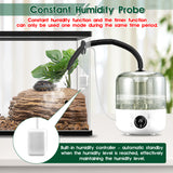MALLMALL6 Reptile Fogger with Constant Humidity Controller & Timing, 3L Top-Fill Terrarium Humidifier with Humidistat, Smart Touch Screen Adjustable Fogger Mister Tank for Reptiles Amphibians Herps