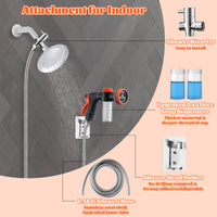 MALLMALL6 Dog Washing Hose Attachment with 100cc Soap Dispenser, 10-in-1 Spray Modes Foam Nozzle Sprayer with Metal 3-Way Shower Diverters & 6.6Ft Long Hose for Pet Bathroom Showering Indoor Outdoor