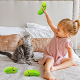 MALLMALL6 5Pcs Pickle Cucumber Catnip Toys for Cat, Indoor Cat Chew Bite Kick Plush Catmint Pet Toys Supplies for Cat Lover Gifts, Interactive Cat Toy with Cute Expression for Pet Presents