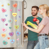 MALLMALL6 48Pcs Valentine's Day Fridge Magnets Unique Valentines Refrigerator Decor Sweet Heart Magnetic Sticker with XOXO for Valentine's Day Party Home Kitchen Office Locker Mailbox Supplies