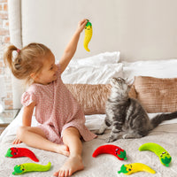 MALLMALL6 6Pcs Chili Catnip Toys for Cat, Indoor Cat Chew Bite Bunny Kick Plush Catmint Pet Toys Supplies for Cat Lover Gifts, Interactive Cat Toy with Cute Expression for Pet Presents