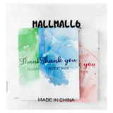 MALLMALL6 3Pcs Thank You Receipt Book Set for Small Businesses, Carbonless Books in 2 Part Duplicate Invoices Sales Orders Purchase Orders Watercolor Cover White Yellow 50 Sets 100 Sheets Per Book