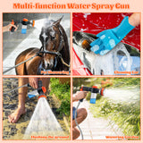 MALLMALL6 Dog Washing Hose Attachment with 100cc Soap Dispenser, 10-in-1 Spray Modes Foam Nozzle Sprayer with Metal 3-Way Shower Diverters & 6.6Ft Long Hose for Pet Bathroom Showering Indoor Outdoor