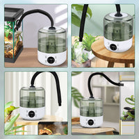 MALLMALL6 Reptile Fogger with Constant Humidity Controller & Timing, 3L Top-Fill Terrarium Humidifier with Humidistat, Smart Touch Screen Adjustable Fogger Mister Tank for Reptiles Amphibians Herps