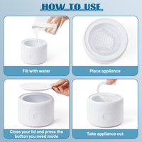 MALLMALL6 Retainer Cleaner, Portable Rechargeable Cleaner for Dental Retainer Machine with 3 Timing Modes, 200ML Compact Dental Cleaning Pod for Dentures Mouth Guards Braces Jewelry