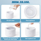 MALLMALL6 Retainer Cleaner, Portable Rechargeable Cleaner for Dental Retainer Machine with 3 Timing Modes, 200ML Compact Dental Cleaning Pod for Dentures Mouth Guards Braces Jewelry