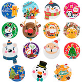 MALLMALL6 15pcs Christmas Paper Plate Art Kits 3D Snowman Elk DIY Handcraft Sticker Games Merry Christmas Artwork Project Xmas Party Favor Supplies Decoration Gift for Kid Adult Family School Activity