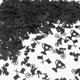 MALLMALL6 250pcs Dirt Bike Confetti Black Motorbike Racer Table Scatter Confetti Decoration Tissue Paper Flick Flutter Sticks for Boys Girls Art Craft Birthday Party Wedding Celebration Anniversary