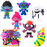 MALLMALL6 6Pcs Troll Sewing Kit DIY Art Craft Felt Kits for Kids Learn to Sew Crafts Supplies Handmade Stuffed Cartoon Toys Educational Stitch Craft Classroom Art Project for Beginners Boys Girls