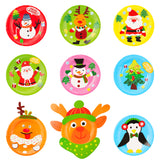 MALLMALL6 9Pcs Christmas Paper Plate Art Kits for Kids Theme Educational DIY Craft Card Parent-Child Activity Early Learning Art Project Classroom Party Supplies for Preschool Toddler Boys Girls