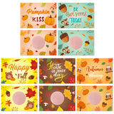 MALLMALL6 50pcs Autumn DIY Scratch Off Cards Happy Fall Thanksgiving Blank Gift Certificate for Small Business Pumpkin Maple Leaf Acorn Prizes for Kids Classroom Teacher Supplies Holiday Party Favor