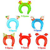 MALLMALL6 60Pcs Christmas Inflatable Headbands Balloon Hats Hair Hoops Dress Up Costumes Christmas Headband Santa Hat Reindeer Antler Snowman Party Supplies Party Favors Photo Props for Kid Boys Girls