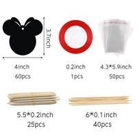 MALLMALL6 60Pcs Mickey Themed Rainbow Scratch Cards Set Minnie Birthday Party Favor DIY Donald Daisy Goofy Magic Scratch Craft Kit Mickey Cartoon Drawing Creation Party Supplies Game for Kids