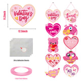 MALLMALL6 Valentine’s Day Porch Banner Valentines Day Door Decoration Heart Cartoon Valentine Craft Supplies Romantic Sign Decor