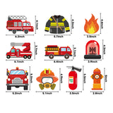 MALLMALL6 30Pcs Fire Truck Swirls Decorations Fireman Hanging Whirl Streamers Party Supplies Firetruck Fire Hat Home Decorations Fire Engine Ceiling Spiral Room Decor for Kids Fire Theme Birthday