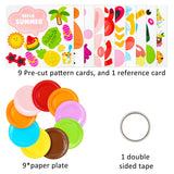 MALLMALL6 9Pcs Summer Paper Plate Art Kits for Kids Educational DIY Craft Early Learning Art Project Parent-Child Preschool Classroom Activities Hawaiian Beach Luau Holiday Party Favors for Boys Girls