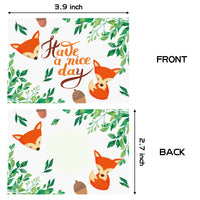 MALLMALL6 50pcs DIY Woodland Animals Scratch Off Cards Blank Forest Animals Birthday Party Favors Supplies Autumn Bear Fox Owl Make You Own Gift Cards for Teacher Kids Rewards Small Business Prizes