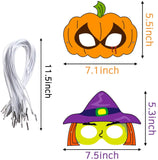 MALLMALL6 24Pcs Halloween Masks Dress Up Costumes Trick or Treat Scary Theme Party Favors Supplies Pretend Play Green Monster Bat Mummy Skeleton Pumpkin Ghost Witch Owl Vampire Zombie Pirate Spider