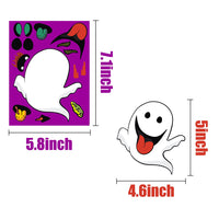 MALLMALL6 36Pcs Halloween Stickers for Kids Halloween Party Favors Make a Face Sticker Sheets Novelty DIY Jack-o-Lantern Pumpkin Stickers Party Decorations Supplies Vampire Witch Trick or Treat Filler