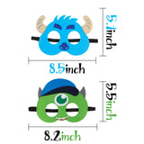 MALLMALL6 12Pcs Monster Felt Masks Monster Themed Creative Birthday Party Supplies Little Monster Baby Shower Dress Up Costumes Monster fan Party Favors Cosplay Photo Booth Props for Kids Boys Girls