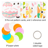 MALLMALL6 9Pcs Easter Paper Plate Art Kits for Kids Educational DIY Craft Early Learning Art Project Parent-Child Preschool Classroom Groups Activities Party Decorations Favors for Boys Girls