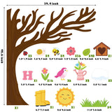 MALLMALL6 152Pcs Classroom Tree Bulletin Board Decor Hello Spring Tree Chalkboard Wall Decorations Set with Cutout Flowers Snails Bees Ladybugs Birds for Kindergarten Elementary School Home Decor