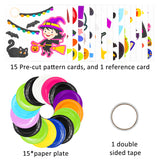 MALLMALL6 15pcs Halloween Paper Plate Art Kit for Kid 3D Pumpkin DIY Craft Sticker Games Trick or Treat Early Learning Artwork Project Halloween Party Favor Supplies for Toddler Preschool Activities