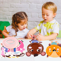 MALLMALL6 10Pcs Animal Paper Plate Art Kits for Kids DIY Craft Sticker Card Games Activity Handmade 3D Animals with Body Paper Crafts Project Classroom Supplies for Preschool Toddler Boys Girls