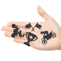 MALLMALL6 250pcs Dirt Bike Confetti Black Motorbike Racer Table Scatter Confetti Decoration Tissue Paper Flick Flutter Sticks for Boys Girls Art Craft Birthday Party Wedding Celebration Anniversary