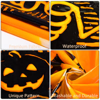 MALLMALL6 3Pcs Halloween Themed Tablecloth Party Decorations Supplies Large PE Plastic Pumpkins Design Rectangular Table Cover for Outdoor Picnic Patio Indoor Dining Room Kitchen 54x71 Inches