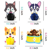 MALLMALL6 7Pcs Doggy Honeycomb Centerpiece Kit Puppy Themed Birthday Party Supplies Decorations 3D Dog Centerpieces Baby Shower Party Favors Photo Booth Props Table Topper for Pets Kids Adults