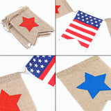 MALLMALL6 2PCS Independence Day Banners Burlap July 4th Banner Bunting American Flag Stars and Stripes USA Hanging Sign July 4 Decorations Patriotic Party Supplies Photo Booth Props for Home Garden